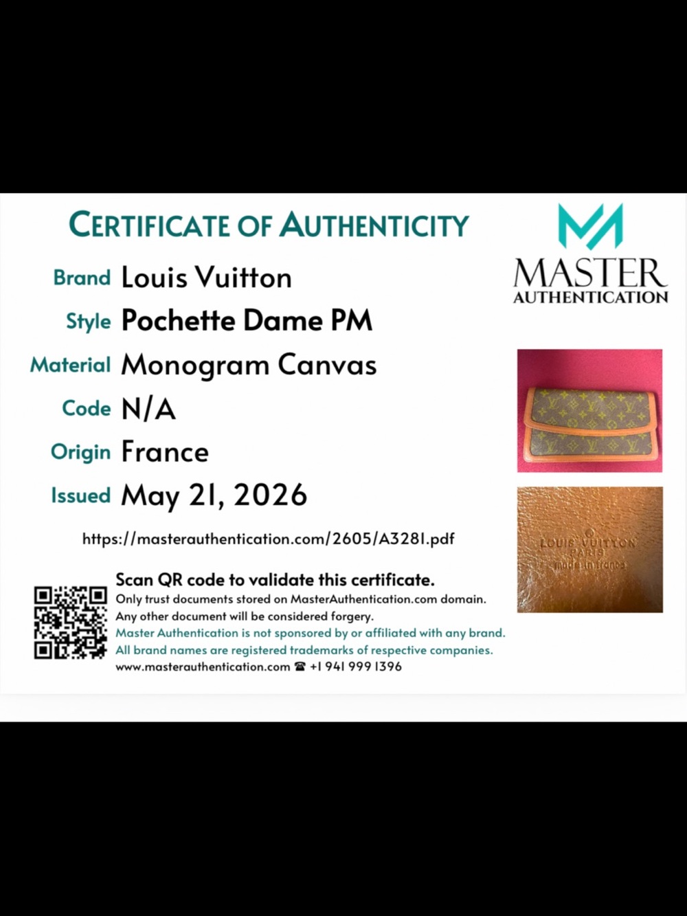 Authenticated Louis Vuitton Vintage Pochette Dame PM Clutch - Picture 16 of 16